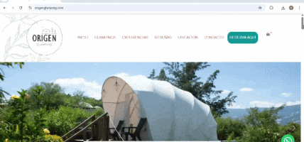 origenglamping.com – Reservas en línea