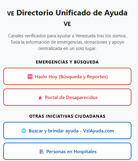 directorio de ayuda venezuela